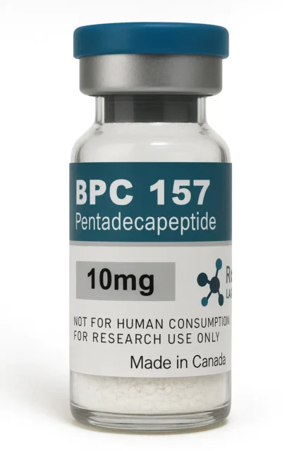 BPC-157 (10mg) vial, ReVICO Labs research peptide, Canada
