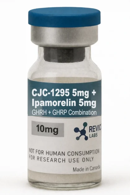 CJC-1295 + Ipamorelin (5mg each) research peptide vial