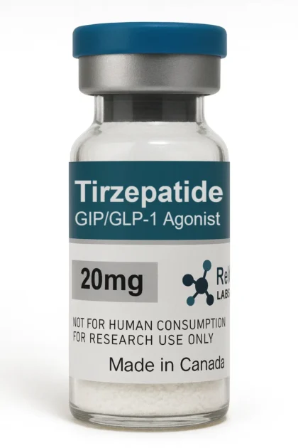 Tirzepatide 20mg research peptide vial – ReVICO Labs